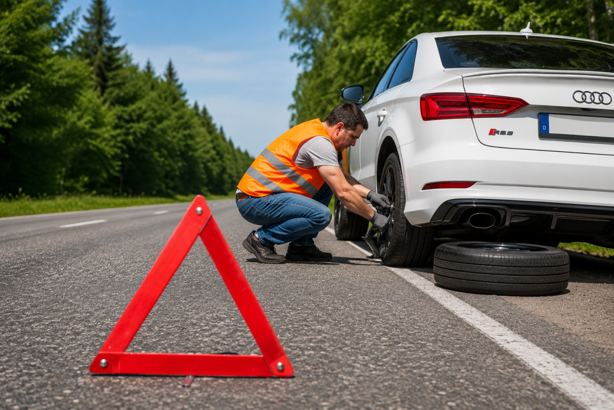 tire change roadside mechanic
